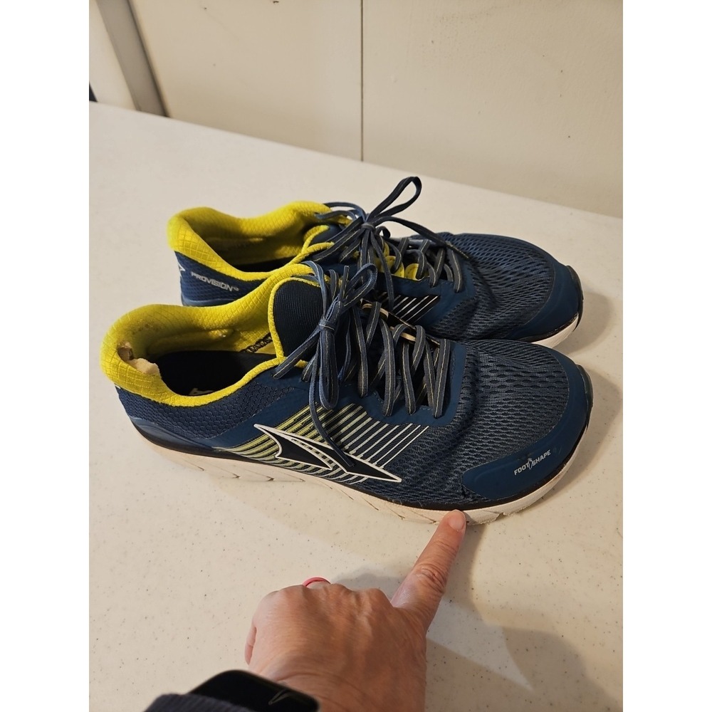 Altra Provision 4.0 Running Shoes Men's Size 11.5 Blue/Yellow ALOA4PEA431 (S128 - Picture 4 of 10